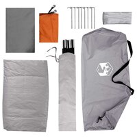 Kamperen tent 2-persoons Grijs en Oranje Polyester en staal 9
