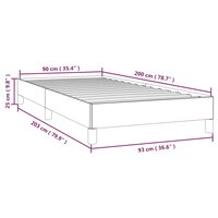 Bedframe kunstleer zwart 90x200 cm 9