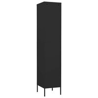 Lockerkast 35x46x180 cm staal zwart 5