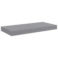 Wandschap zwevend 50x23,5x3,8 cm MDF grijs 2