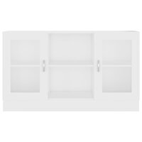 Vitrinekast 120x30,5x70 cm bewerkt hout wit 5