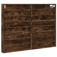 Vitrinekast 100x8,5x75 cm bewerkt hout gerookt eikenkleurig 2