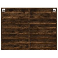 Vitrinekast 100x8,5x75 cm bewerkt hout gerookt eikenkleurig 4