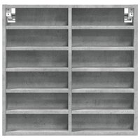 Vitrinekast 60x8,5x58 cm bewerkt hout betongrijs 4