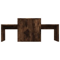 Salontafelset 100x48x40 cm bewerkt hout gerookt eikenkleurig 4