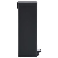Pedaalemmer met anti-vingerafdruk 30 L RVS zwart 4