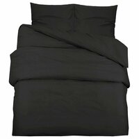 Dekbedovertrekset lichtgewicht 220x240 cm microvezel zwart 2