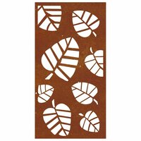 Wanddecoratie tuin bladontwerp 105x55 cm cortenstaal 5
