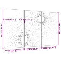Wanddecoratie tuin 3 st zonontwerp 105x55 cm cortenstaal 9