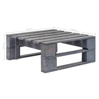Tuinhocker pallet ge&amp;iuml;mpregneerd grenenhout grijs 7