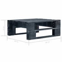 Tuinhocker pallet zwart ge&amp;iuml;mpregneerd grenenhout 7