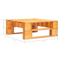 Tuinhocker pallet honingbruin ge&amp;iuml;mpregneerd grenenhout 9