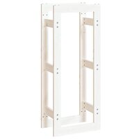 &nbsp;Haardhoutrek 41x25x100 cm massief grenenhout wit 2