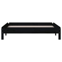 Bed stapelbaar 90x200 cm massief grenenhout zwart 8
