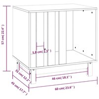 Hondenhok 60x45x57 cm massief grenenhout 8