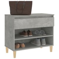 Schoenenkast 70x36x60 cm bewerkt hout betongrijs 4