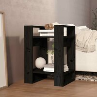 Boekenkast/kamerscherm 41x35x57 cm massief grenenhout zwart 6