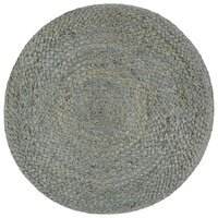 Poef handgemaakt 45x30 cm jute olijfgroen 2