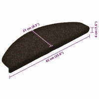 Trapmatten Zelfklevend 10 st 65x21x4 cm Donkerbruin Halfrond Groot 8