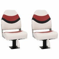 Bootstoelen 2 st met poot 360&amp;deg; draaibaar 2