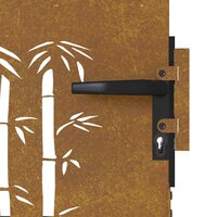 Poort 85x100 cm bamboe-ontwerp cortenstaal 9