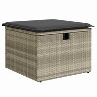 Bankstel 4 st Lichtgrijs poly rattan 6