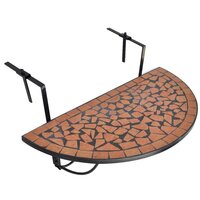 Balkontafel hangend moza&amp;iuml;ek terracottakleurig 2