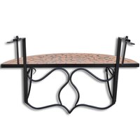 Balkontafel hangend moza&amp;iuml;ek terracottakleurig 5