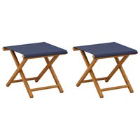 Ligstoel 2 pcs massief eucalyptushout Blauw 2