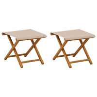 Ligstoel 2 pcs massief eucalyptushout Beige 2
