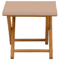 Ligstoel 2 st massief eucalyptushout Taupe 3