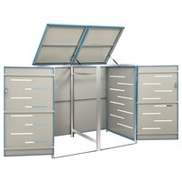Containerberging dubbel 138x77,5x115 cm roestvrij staal 4