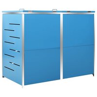 Containerberging dubbel 138x77,5x115 cm roestvrij staal 7