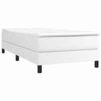 Boxspring bed kunstleer wit 90x200 cm 3