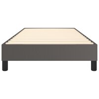 Boxspring bed kunstleer grijs 90x200 cm 5