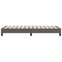 Boxspring bed kunstleer grijs 90x200 cm 6