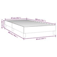 Boxspring bed kunstleer grijs 90x200 cm 9