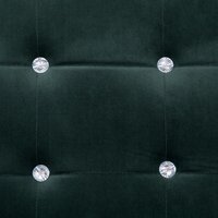 Tweezitsbank met armleuningen chroom en fluweel donkergroen 7