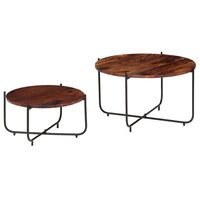 2-delige Salontafelset 60x35 cm massief acaciahout 2