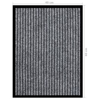 Deurmat 40x60 cm gestreept grijs 6