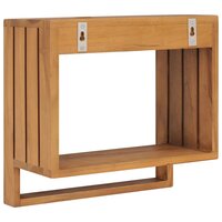 Handdoekenrek wandmontage 35x20x35 cm massief teakhout 4