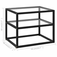 Wandtafel 50x40x40 cm gehard glas transparant 5