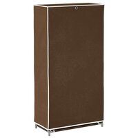 Stoffen schoenenrek met hoes 58 x 28 x 106 cm bruin 6