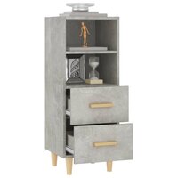 Dressoir 34,5x34x90 cm bewerkt hout betongrijs 5