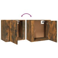 Nachtkastje wandgemonteerd 50x30x47 cm gerookt eikenkleurig 8