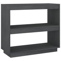 Boekenkast 80x35x71 cm massief grenenhout grijs 2