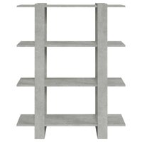 Boekenkast/kamerscherm 100x30x123,5 cm betongrijs 3