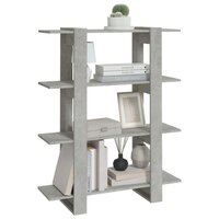 Boekenkast/kamerscherm 100x30x123,5 cm betongrijs 5