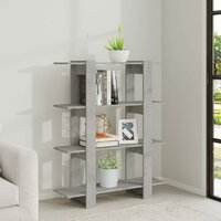 Boekenkast/kamerscherm 100x30x123,5 cm betongrijs 6