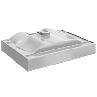 Wastafel met overloop 60x46x16 cm keramiek zilverkleurig 4